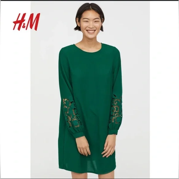 chinese dress ladies Mae Linen Blend Shirt Dress-Highland Green main image 1